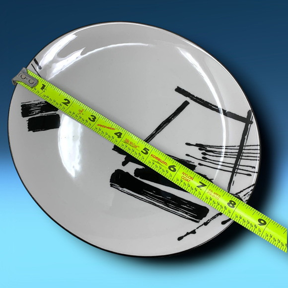 Vintage 1986 Lot 9 Sango x Larry Laslo "Calligraphy" Oval 8" Salad Bread Plates - Picture 5 of 6